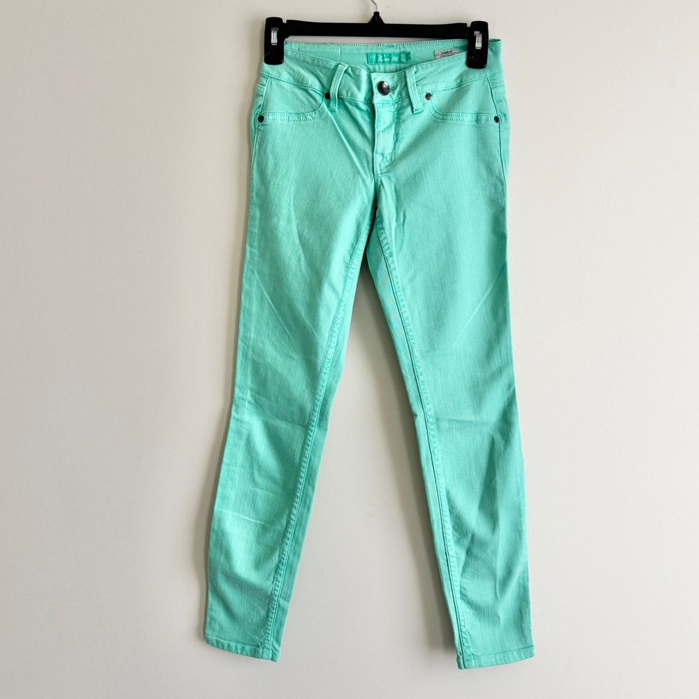 Vintage Level 99 Janice Ultra Skinny Jeans Mint Green  Size 24, casual low rise